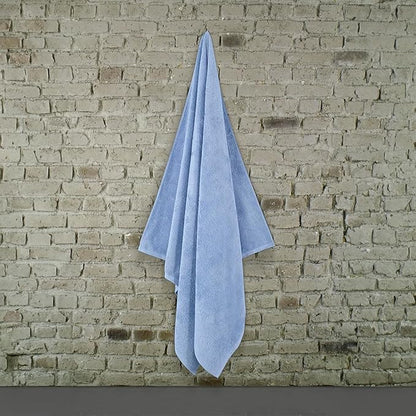 SALBAKOS 100% Turkish Cotton Jumbo Bath Sheet Towel Oversized 40x80 inch | Premium Hotel & Spa Quality, Soft, Absorbent, XL Bath Towels | Made in Turkey (Pack of 1, Blue, Jumbo Bath Sheet)