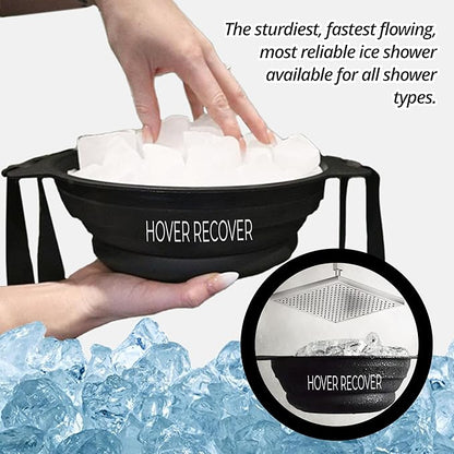 Ice Shower | Portable Cold Therapy Attachment for Any Shower | Ice Bath Recovery for Sore Muscles, Stress Relief, Camping, Hiking & Post-Workout Plunge | Home Cold Plunge Tub – Black