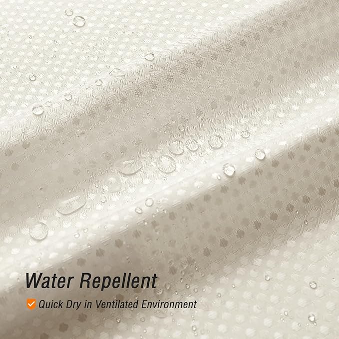 Gibelle Long Shower Curtain 72 x 78, Tall Waffle Weave Textured Fabric Shower Curtain for Bathroom, Water Repellent, Machine Washable, Ivory