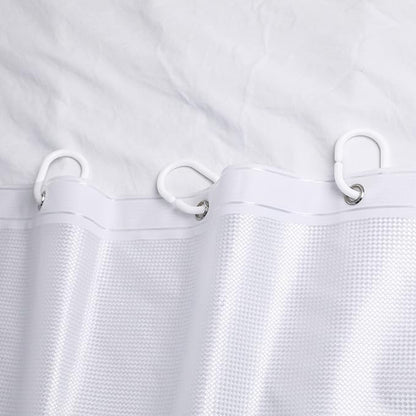 NTBAY EVA Semi-Transparent Clear Shower Curtain with Waffle Weave, Water-Repellent Liner with 3 Magnets for Bathroom, 72x72 Inches