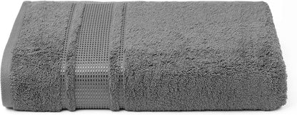 Melissa Linen, Bath Towel Set of 8, 2X Bath Towel, 2X Hand Towel, 4X Fingertip Towels, 100% Turkish Cotton Towels and Kitchen, Absorbent, Quick Dry, Durable and Soft Shower Towel, Dark Grey