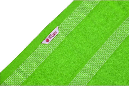 CASA COPENHAGEN Solitaire 6 Pieces Towel Set- Lime Green, 600 GSM 2 Bath Towel 2 Hand Towel 2 Washcloth, Designed in Denmark Made of Soft Egyptian Cotton for Bathroom, Kitchen & Shower