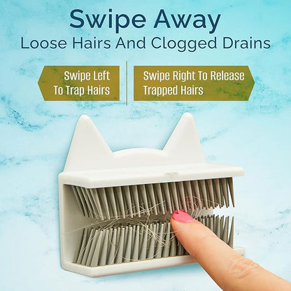 Shower Hair Catcher for Wall – Hair Collector for Shower & Tub, Shower Hair Trap Keeps Loose Hair Off Shower Wall & Out of Drain, Reusable Hair Catcher for Shower Wall, 3M Adhesive