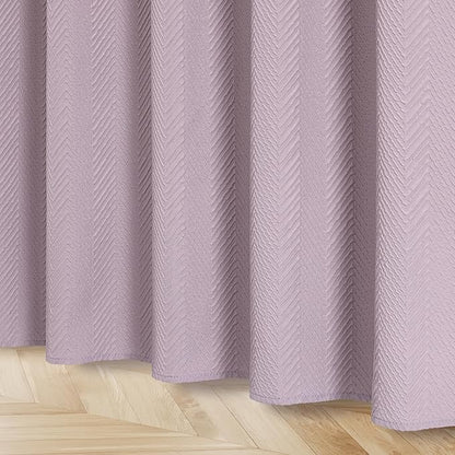 Gibelle Lavender Purple Shower Curtain for Bathroom, 3D Embossed Textured Fabric Shower Curtain, Modern Farmhouse Chic Soft Cloth Shower Curtain Set with Hooks, 72x72