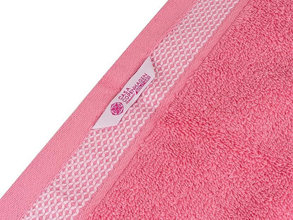 CASA COPENHAGEN Solitaire Mix 6 Pieces Towel Set- Grey Violet + Pink, 600 GSM 2Bath Towel 2Hand Towel 2Washcloth, Designed in Denmark Made of Soft Egyptian Cotton for Bathroom, Kitchen & Shower