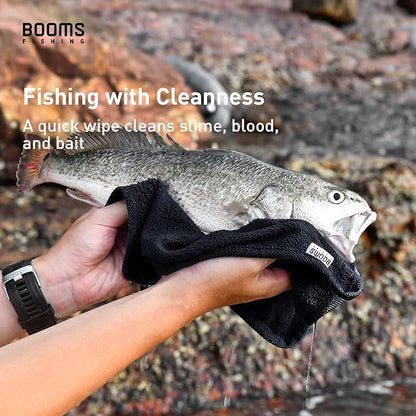 Booms Fishing B0T Microfiber Fishing Towel with Clip, 3 Pack Assorted Colors