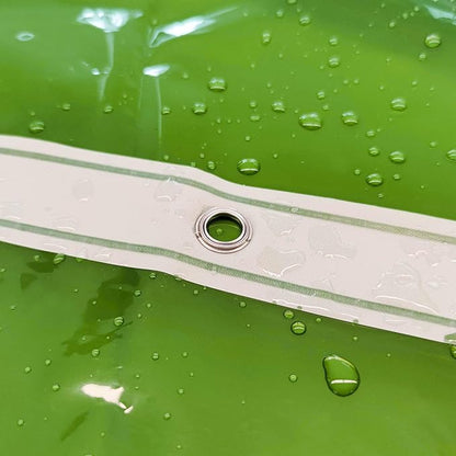 Barossa Design Clear Green Shower Curtain Liner - PEVA Heavy Duty Shower Liner with 6 Magnets and Metal Grommets, 72" x 72" Waterproof Bathroom Curtains - Clear Green