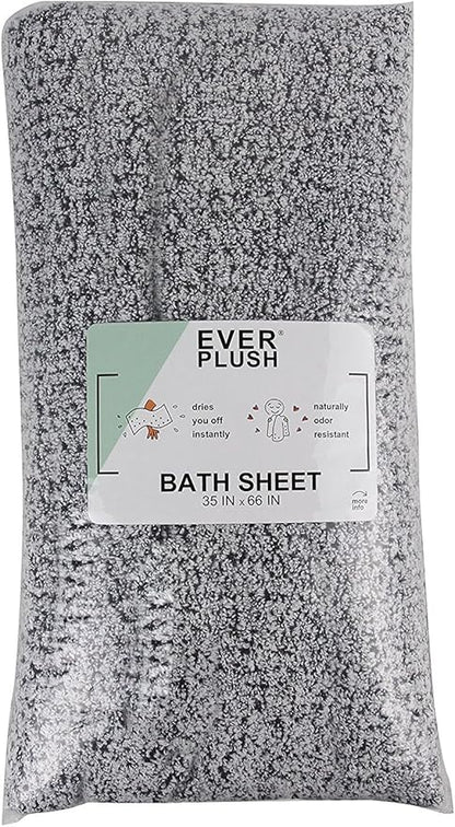 Everplush Diamond Jacquard Bath Sheet, 35" x 66", Gray