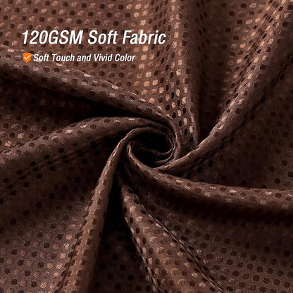 Gibelle Small Stall Shower Curtain 36 x 72, Narrow Half Waffle Weave Textured Fabric Shower Curtain for Bathroom, Water Repellent, Machine Washable, Brown