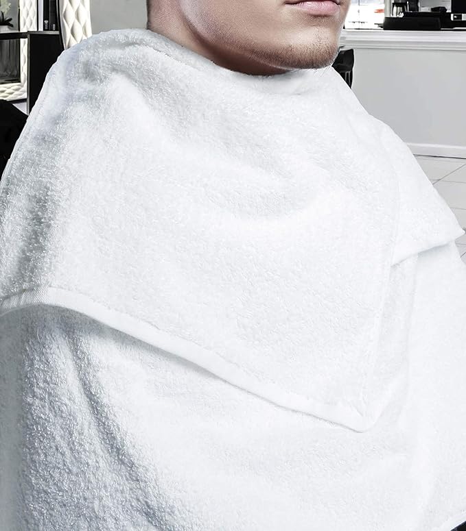 BIOLINEN Cotton Salon Towels Set - White 15"x25" Pack of 24 Ultra Soft 100% Cotton Gym Towel Hand Towel White Daily Usage Maximum Softness and High Absorbency for Home & Spa Easy Care