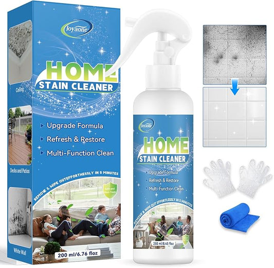 Wall Cleaner Spray, Household Mold Stain Cleaning Spray Deep Clean, All-Purpose Cleaner Spray for Tiles, Walls, Ceiling, Deck, Wood, Brick, Showers, Kitchen, Sink, Grout, Washing Machine Gasket