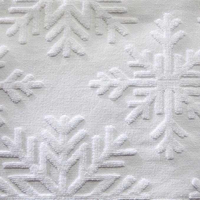 SKL Home Christmas/Winter/Gift Subtle Snowflakes Bath Towel, White