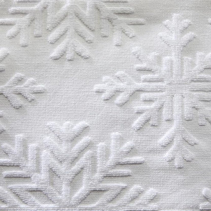SKL Home Christmas/Winter Subtle Snowflakes Hand Towel 2pc Set for Bath/Kitchen/Bar & Gift, White