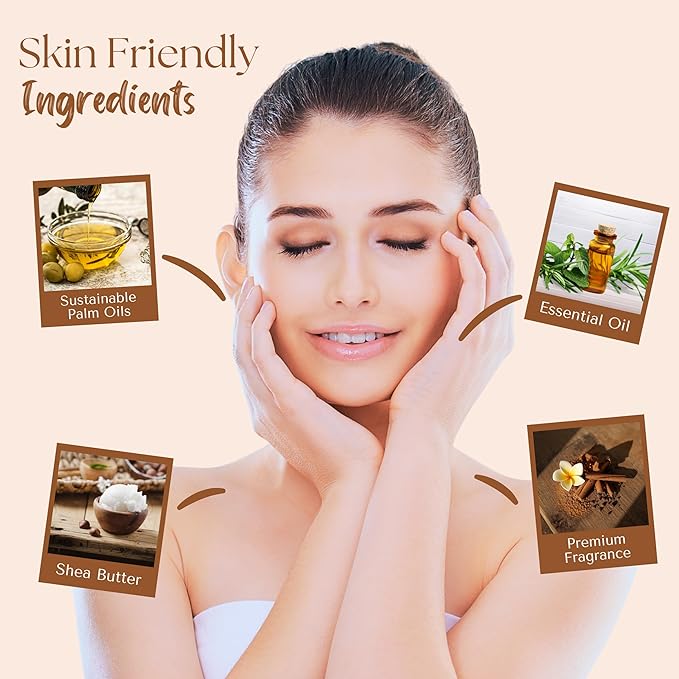 Wavertree & London Vanilla Cedarwood Scented Natural Soap Bars (2 Bars), 7oz Moisturizing French Triple Milled Soap enriched with shea butter - Plant Oil Bath & Body Soap Bars [100% Naturally derived]