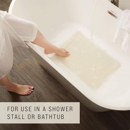 Rubbermaid Commercial Products Safti-Grip Bath Mat, Large, White, Suction-Backed, for Commercial/Residential Use for Home/Hotel/Shower/Bathtub