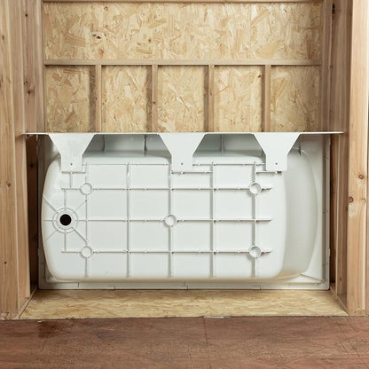 WOODBRIDGE 60” x 32” Alcove Soaking Bathtub in white with Left-Hand Drain Hole