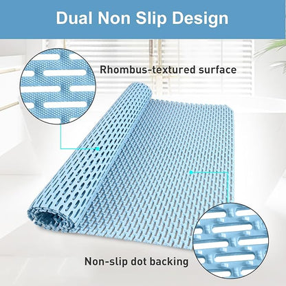 Square Shower Mat: 32"x32" Extra Large Non Slip Shower Mats for Inside Shower, Trimmable PVC Anti Slip Shower Stall Mats, Quick Dry Stand Up Shower Mat for Elderly, Kids