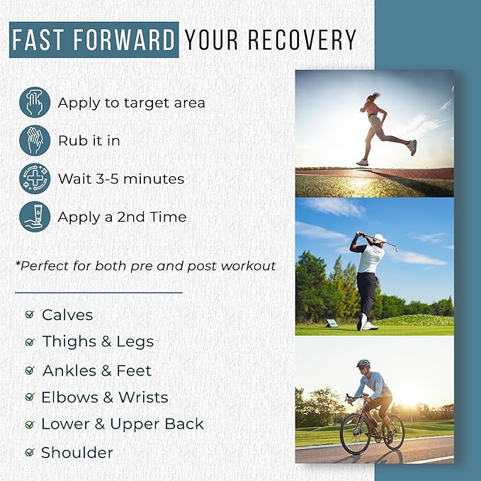 PR-26 by Real Time 12 fl oz Recovery Topical Lotion for Athletes - 26 Natural Ingredients Including Arnica, Magnesium Oil, Turmeric - Pre & Post Workout Muscle + Joint Rub for Your Athletic Lifestyle