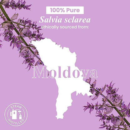 Handcraft Blends Clary Sage Essential Oil – 1 Fl Oz – 100% Pure and Natural – Premium Grade Essential Oil for Diffuser and Aromatherapy, Skin, Massage, Candle and Soap Making Fragrance