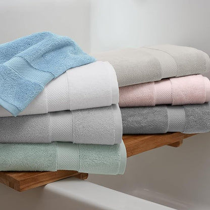 Aston & Arden Egyptian Wash Cloths - Pack of 6 - Oversized Ultra Soft Thick & Absorbent, 100% Ringspun Egyptian Cotton Bathroom Towel for Spa, Hotel, 600 GSM, 13 x 13 in, White