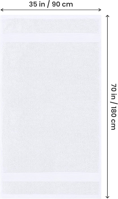 Utopia Towels Extra Large Bath Sheets 2 Pack, 35 by 70 Inches,100% Cotton Highly Absorbent & Quick Dry Bath Towel for Adults, Super Soft Towel, White