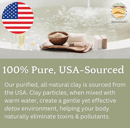 Blessed Earth Detox Clay Bath, 100% Pure Sodium Bentonite Therapeutic Grade – Cleansing and Purifying, by Evenbetternow LLC, 4 lb (64 oz)