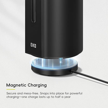 EKO Aroma Pro 13.5 fl oz Touchless Automatic Liquid Soap Dispenser, Rechargeable Hand & Dish Soap Dispenser for Bathroom and Kitchen, Waterproof, Adjustable Volume Control (Matte Black)