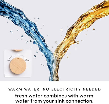 TUSHY Spa Warm Water Bidet Attachment for Toilet. Universal Fit, Easy Install (Requires Sink Access for Optional Temperature Control) Self Cleaning, Adjustable Pressure, Angle Control, Platinum Knob