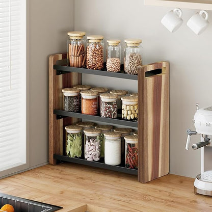 Bathroom Counter Organizer,Bathroom Counter Shelf,Bathrooms Organizers,Under Sink Organizer,Cologne Organizer For Men,Cologne Stand,Spice Rack,Cabinet Organizers(Brown 3 Tier)
