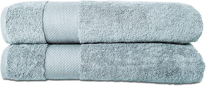 Hencely Bath Sheet Set of 2 - (35x64 Inches) - Luxury Extra Large Oversized Towels, 100% Cotton - Quick Dry, Highly Absorbent, Super Soft - Spa, Hotel, Bathroom - (Bath Sheets 2 Pack, Water Green)