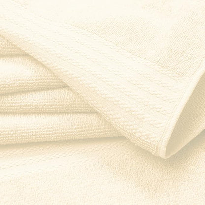GLAMBURG Ultra Soft 6-Piece Hand Towel Set 16x28-100% Ringspun Cotton - Durable & Highly Absorbent Hand Towels - Ideal for use in Bathroom, Kitchen, Gym, Spa & General Cleaning - Ivory