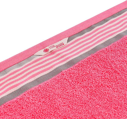 CASA COPENHAGEN He & She 2 Pieces Large Bath Sheet Set- Grey Violet + Dusty Pink, 550 GSM, Designed in Denmark Made of Soft Egyptian Cotton for Bathroom, Kitchen & Shower