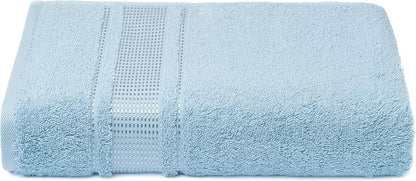 Melissa Linen, Bath Sheet, 100% Turkish Cotton Towel for Bathroom, Absorbent, Quick Dry, Durable and Soft Shower Towel, 35 in x 60 in Large, Spa and Hotel Quality, Ocean Blue