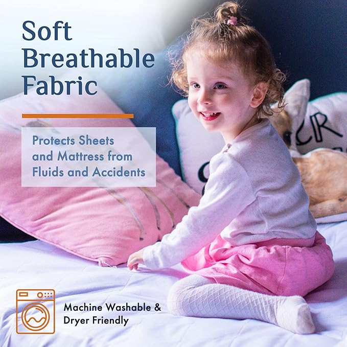 Washable Incontinence Bed Pads 36x37 (2 Pack) – Soft, Absorbent & Waterproof Mattress Protector with Tuck-in Sides – Reusable Twin Pads for Kids, Adults, Seniors & Hospital Beds