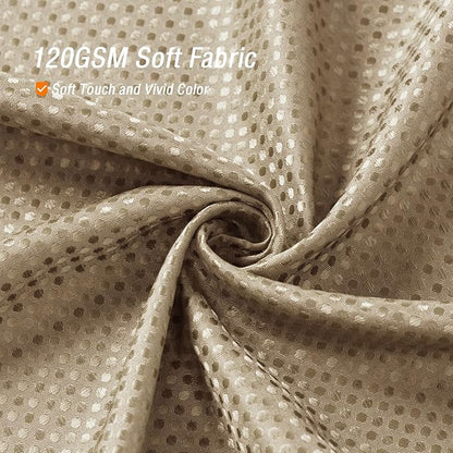 Gibelle Long Shower Curtain 72 x 78, Tall Waffle Weave Textured Fabric Shower Curtain for Bathroom, Water Repellent, Machine Washable, Beige