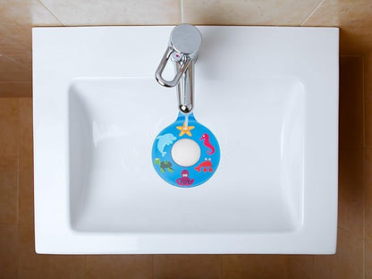 Fun Heavy Duty Bathtub Stopper for Kids, Secure Drain Cover for Bath Tubs, Sinks, and Laundries, 100% BPA Free Silicone