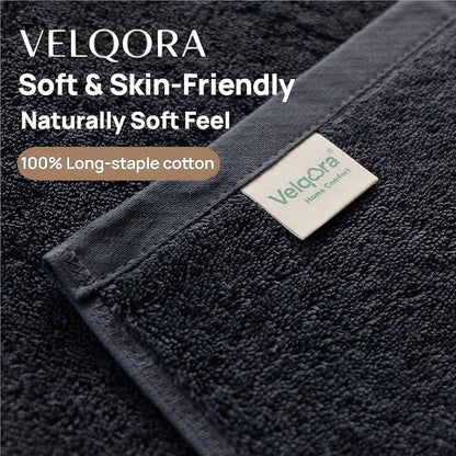 Cotton Bath Towel – Large 30x60 Inches, Soft, Thick & Absorbent Towel for Bathroom, Spa, or Home Use (Gray, 4 Pack – 30"x60")