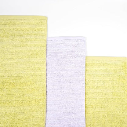 Vie Triomphe Facial Towels Washcloth (Green+Pink+Purple+Yellow) Luxury Hand Towels for Bathroom,100% Cotton Quick Dry Absorbent Soft Hand Towel Set 13.38 * 31.49 Inch Wash Clothes;