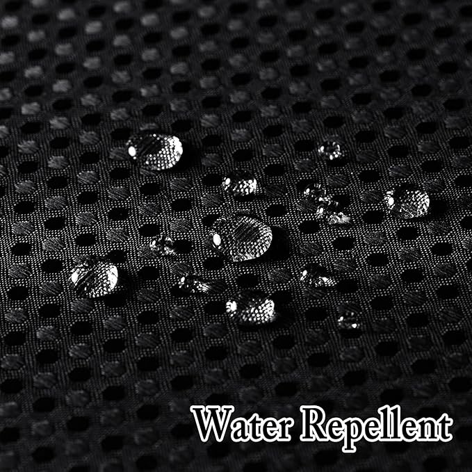 Gibelle Long Shower Curtain 72x80, Waffle Weave Bathroom Shower Curtain with Snap-in Fabric Liner Set, No Hooks Needed, Hotel Style with Mesh Top Window, Black