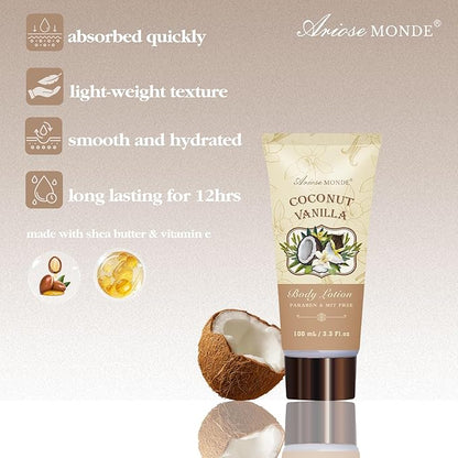 Spa Gift Baskets - Coconut Vanilla Bath Gift Set for Women, Luxury Relaxing Spa Kit with Bath Bombs, Body Lotion and Body Scrub, Birthday Gifts for Women, Christmas Spa Gifts for Mom