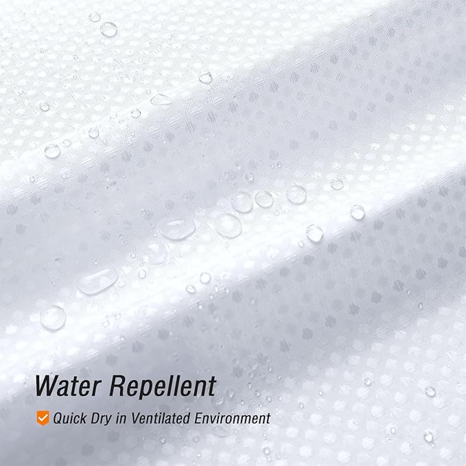 Gibelle Extra Long Shower Curtain 72 x 84, Tall Waffle Weave Textured Fabric Shower Curtain for Bathroom, Water Repellent, Machine Washable, White