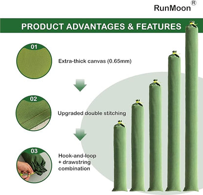 Upgraded Extra-Thick Reusable Flood Sandbags - Double-Stitched Canvas, Leak-Proof Closure | Multiple Sizes (3ft-10ft) for Water Barrier & Flood Protection (4ft (Upgraded) 10-Pack)
