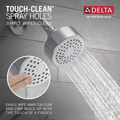 Delta Faucet Modern Single-Handle Chrome Tub and Shower Trim Kit, Shower Faucet with Single-Spray Touch-Clean Shower Head, Chrome T14459-PP (Valve Not Included)