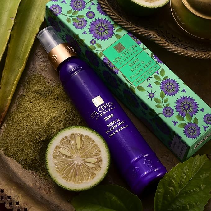 SPA CEYLON SLEEP Body & Pillow Mist | Non-Oily Natural Mist | Reduces Stress | Luxuriously Fragrant | Suitable for all skin types (100 ml, Lavender)