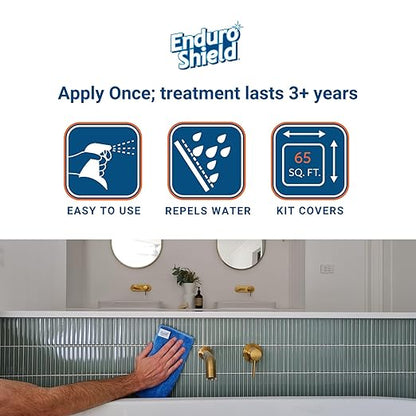 EnduroShield Tile & Grout Treatment Kit - Advanced Protection for Tile & Grout Surfaces - Repels Grime & Dirt Without Harsh Chemicals - 4.2 fl oz