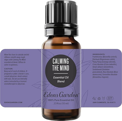 Edens Garden Calming The Mind Essential Oil Blend, 100% Pure & Natural Best Recipe Therapeutic Aromatherapy Blends- Diffuse or Topical Use 10 ml