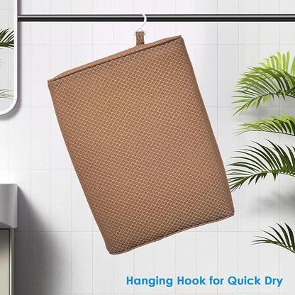 AEROiVi Shower Seat Cushion, Shower Chair Cushion for Transfer Benches in Bathtub, Cushion for Sauna, 3D Mesh Pad with Hook, Slip-Resistant, Design for Elderly, Senior, Handicap Disabled