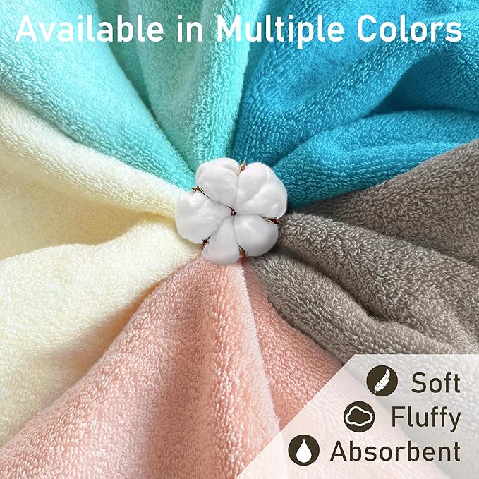 VOOVA & MOVAS Teal Hand Towels for Bathroom, Bath Hand Towels Set of 4, 14"x30" - 100% Cotton | Light Weight | Soft | Absorbent | 480GSM, Thick Fluffy Hand Towel Set, Bathroom Essentials, Aqua Teal