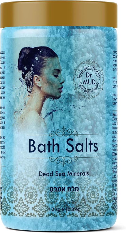 Natural Dead Sea Salt 100% Mineral-Rich Bath Soak, More Minerals Than Epsom Salt, Deep Relaxation, Detox, Exfoliates & Softens Skin, Helps Psoriasis, Eczema (42.3 oz, Lavender)