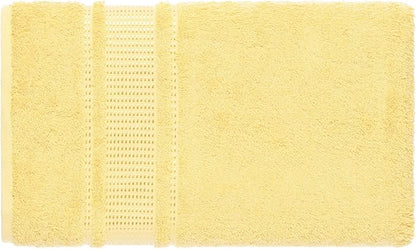 Melissa Linen 2-Piece Turkish Cotton Face & Hand Towels - 20 in x 35 in, Absorbent, Quick Dry, Durable & Soft, Spa & Hotel Quality (Light Yellow)